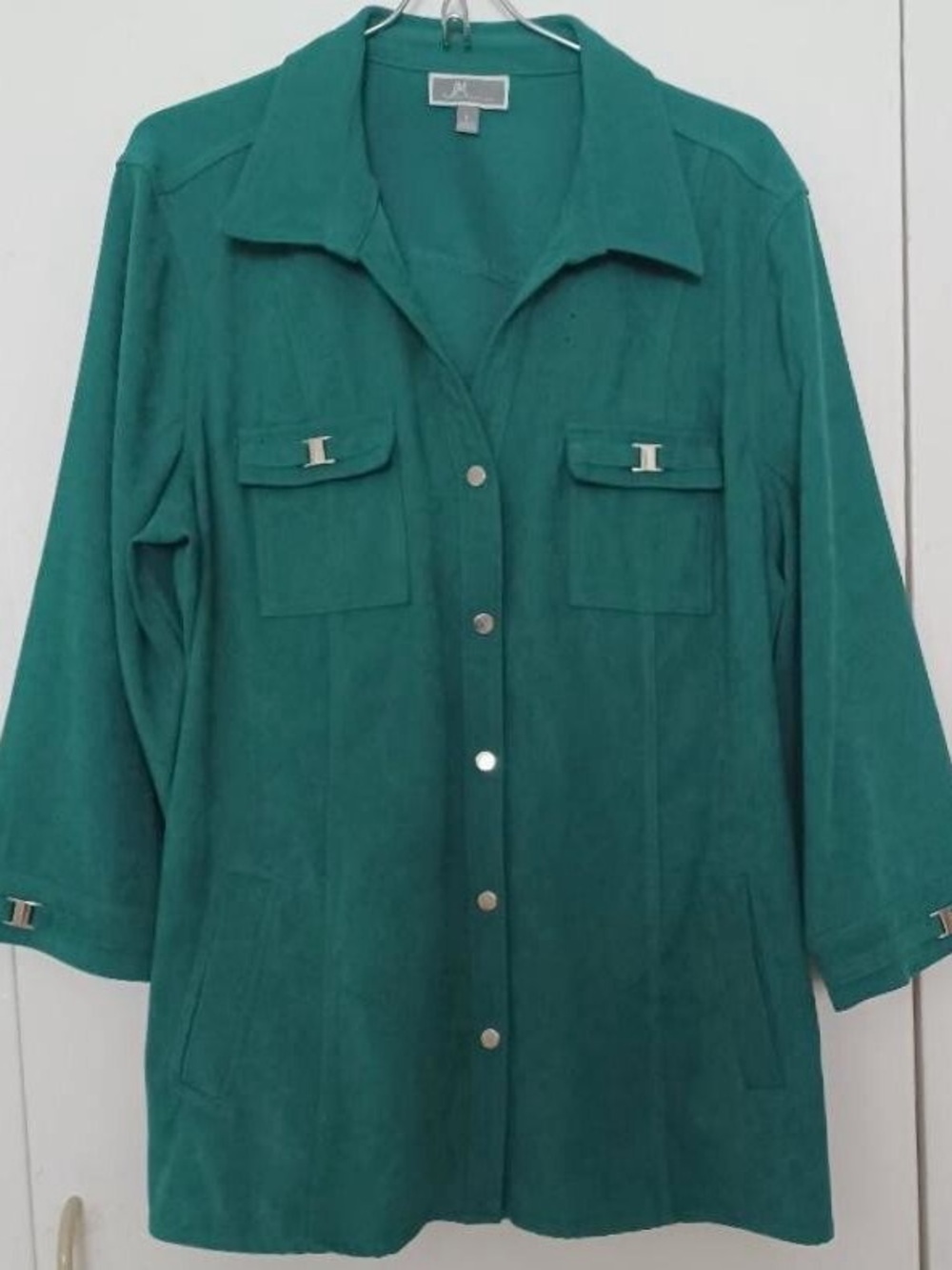 JM Collection Deep Green Jacket, Small - Picture 7 of 9